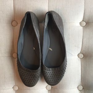 Grey American Eagle flats with studs